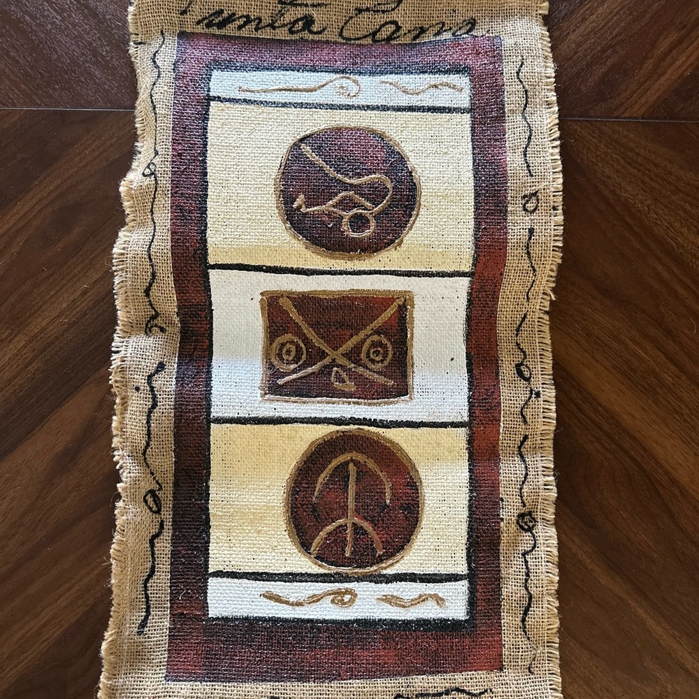 Abstract Art Tapestry with Earthy Tones